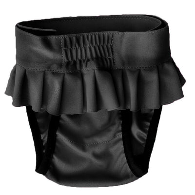 Heat Pants - Finnero Ballerina Heat Pants (Black) For Female Dogs - Protect Furniture, Prevent Marking & Urine Leakage