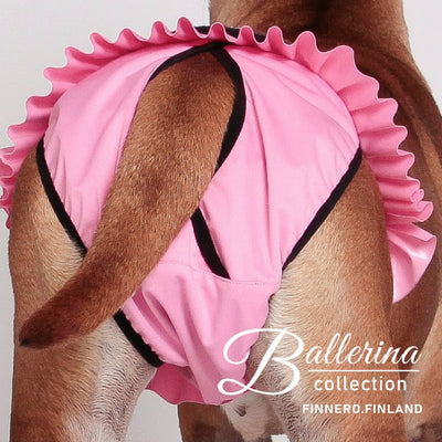 Heat Pants - Finnero Ballerina Heat Pants (Pink) For Female Dogs - Protect Furniture, Prevent Marking & Urine Leakage