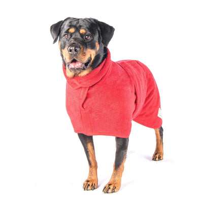 Coats - Ruff And Tumble Classic Dog Drying / Cooling Coat (Fabric Trim) - Brick Red