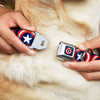 Buckle-Down - Captain America - Collar, Leash For Dogs - Patented