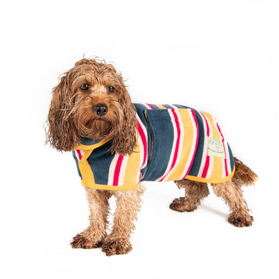 Coats - Ruff And Tumble Design Dog Drying / Cooling Coat (Fabric Trim) - Beach