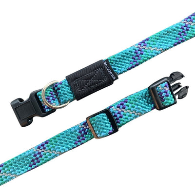Wilderdog - Wilderdog Islander Reflective Dog Collar, Quick Clip Leash - Made Of Rock Climbing Rope