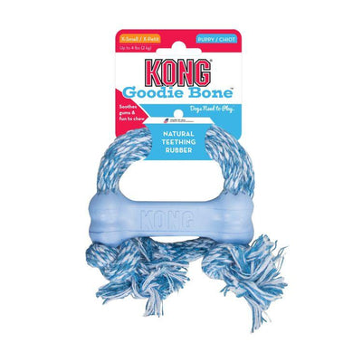 Kong (Classic / Puppy) Goodie Bone with Rope – (XS) - Dental Chew Toy