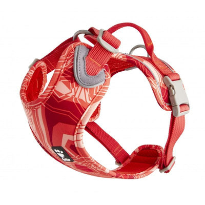 Weekend Warrior Harness - Hurtta Weekend Warrior Dog Harness / Rope Leash - Coral Camo - Ergonomic + Suitable For Active Dogs